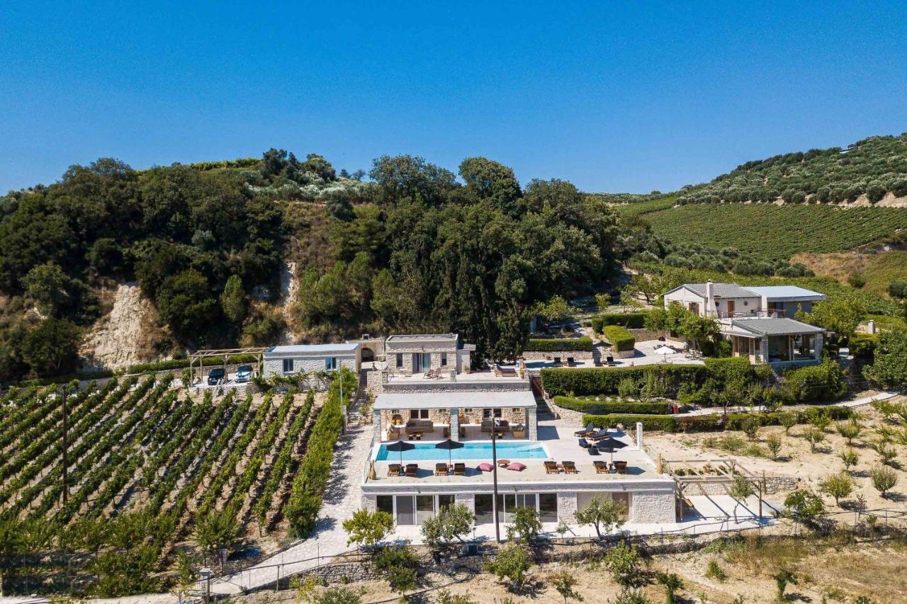 Villa Mantilari Wine Estate 7 Apartments 2 Private Pools 1 Heated Tennis Court Fitness Center Арханес Экстерьер фото