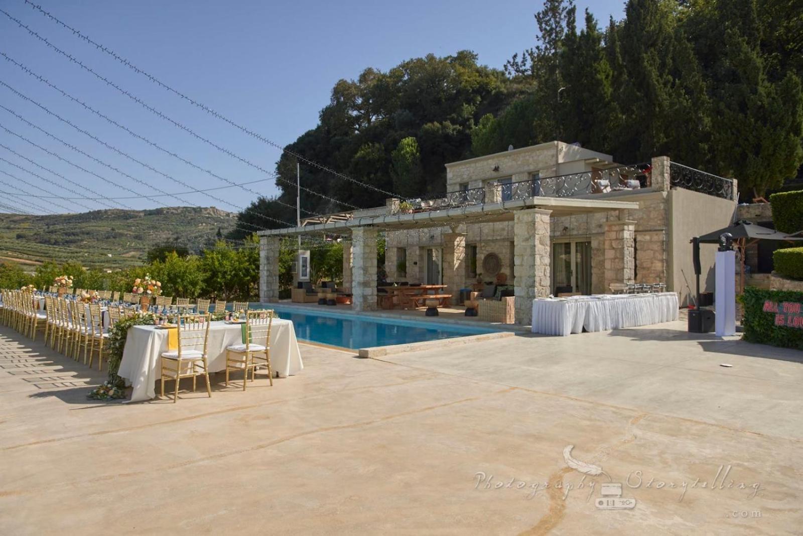 Villa Mantilari Wine Estate 7 Apartments 2 Private Pools 1 Heated Tennis Court Fitness Center Арханес Экстерьер фото